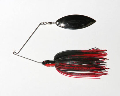 3/8 oz, Black/Red, R wire, Single, Willow, Nickel